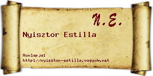 Nyisztor Estilla névjegykártya